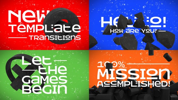 Videohive Modern Typography Transitions Elements template preview