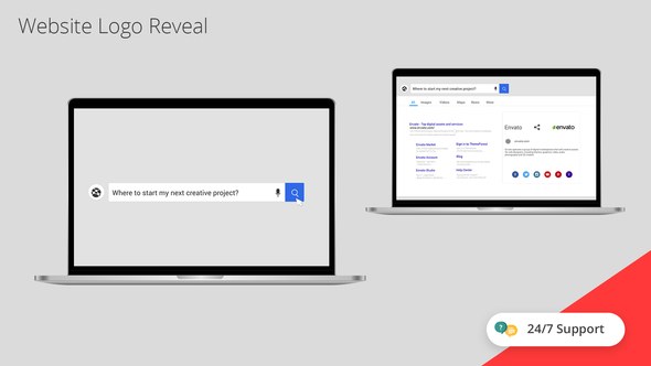 Videohive Website Logo Reveal Logo Stings template preview