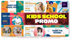 Kids School Promo Premiere Pro template preview