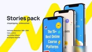 Videohive Instagram Online School Openers template preview