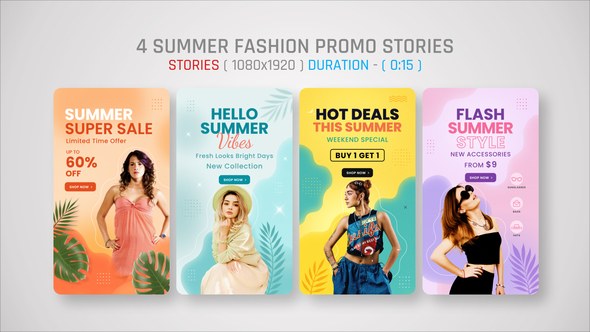 Summer Fashion Promo Titles template preview