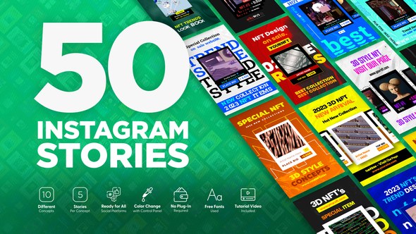Videohive NFT Blockchain Instagram Stories Product Promo template preview