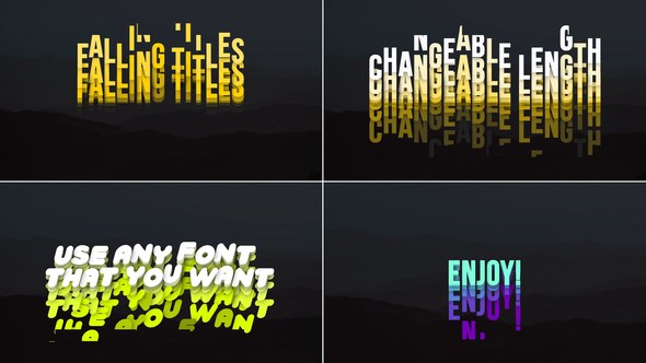 Videohive Falling Titles Titles template preview