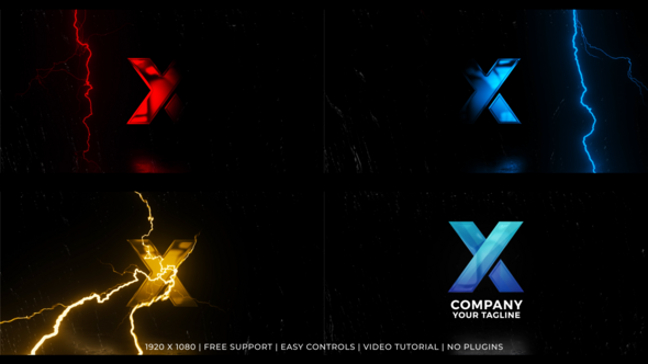Videohive Thunder Storm Logo Reveal Logo Stings template preview