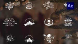 Videohive Christmas Badges 40394504 Titles template preview