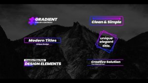 Videohive Gradient Titles For After Effects Titles template preview