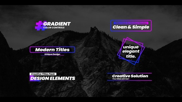 Videohive Gradient Titles For After Effects Titles template preview