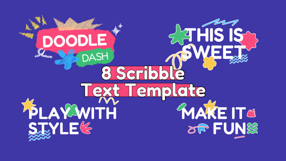 Videohive Scribble Text Animation 59091546 Titles template preview