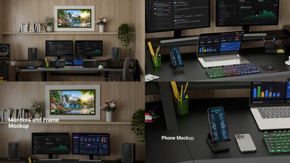 Videohive Laptop,Phone and Monitor Mockups Promo Product Promo template preview