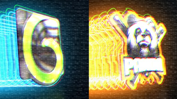Videohive Stroke Glitch Logo Logo Stings template preview