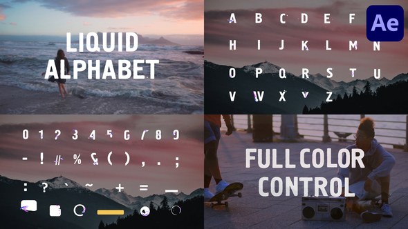 Videohive Liquid Alphabet | After Effects Elements template preview