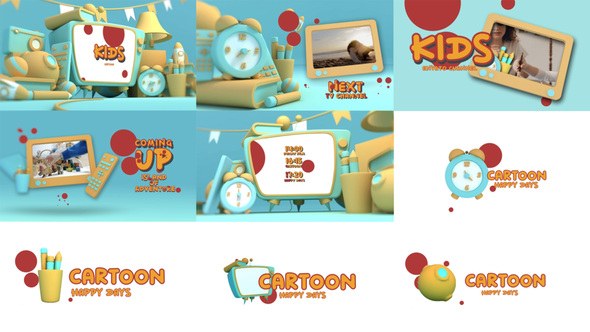 Videohive Kids TV Broadcast Broadcast-packages template preview