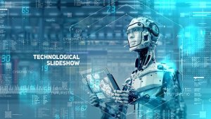 Technological Slideshow Video Displays template preview