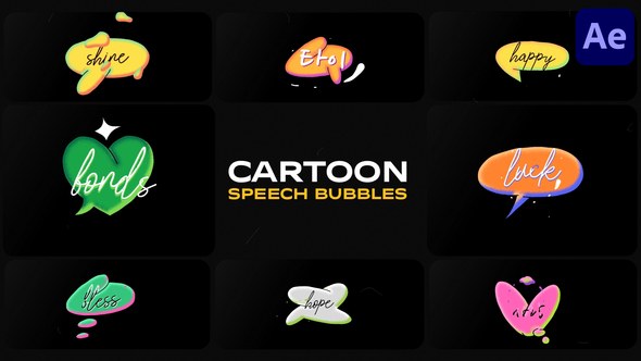 Videohive Cartoon Speech Bubbles | After Effects Titles template preview