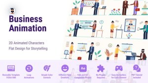 Videohive Business Team - Animated Flat Characters CS6 Product Promo template preview
