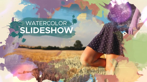 Videohive Watercolor Parallax Slideshow 22546329 Video Displays template preview