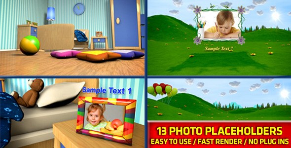 Baby Photo Album Video Displays template preview