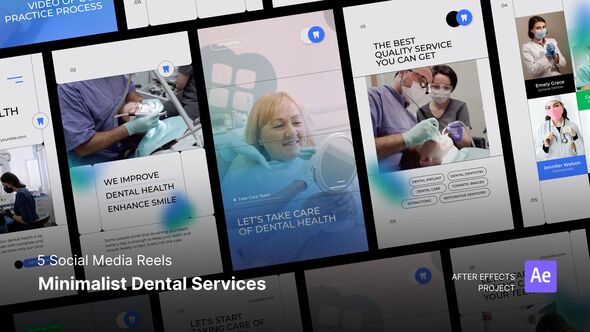 Videohive Social Media Reels - Minimalist Dental Services After Effects Project Files Product Promo template preview