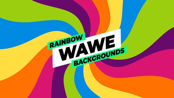Videohive Rainbow Wave Backgrounds Elements template preview