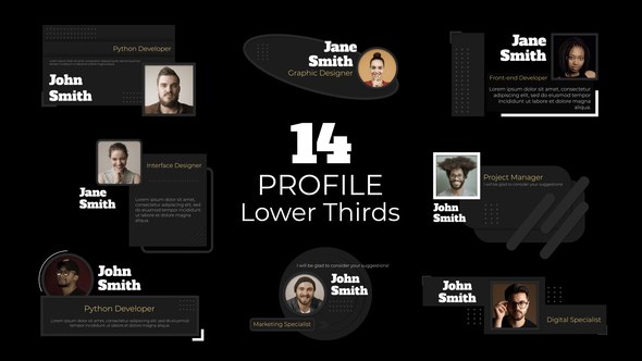 Videohive Social Profile Lower Thirds Elements template preview