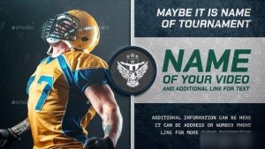 Videohive American Football Intro 43355935 Openers template preview