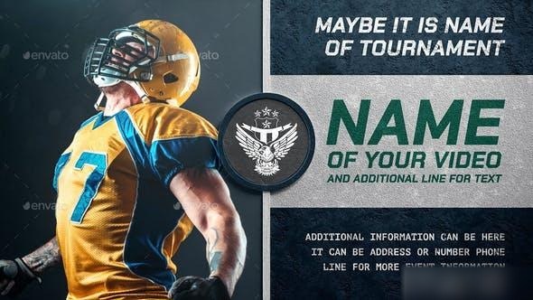 Videohive American Football Intro 43355935 Openers template preview