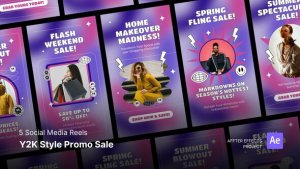 Videohive Social Media Reels - Y2K Style Promo Sale After Effects Template Product Promo template preview