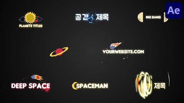 Videohive Planets And Asteroids Titles for After Effects Titles template preview