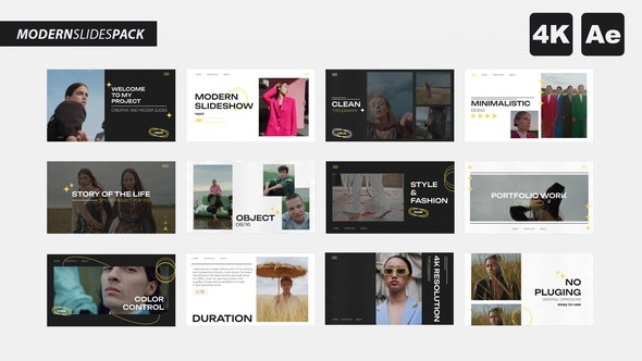 Videohive Modern Slides Pack Video Displays template preview