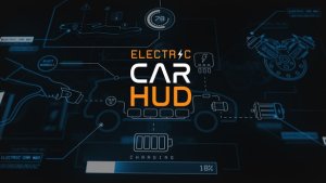 Videohive Electric Car HUD Infographics template preview