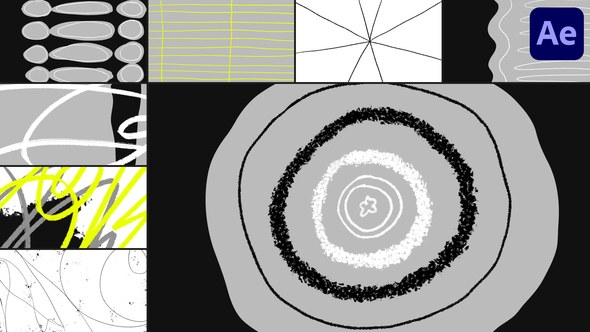 Videohive Abstract Scribble Transitions | After Effects Elements template preview