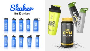 Videohive Shaker Real 3D Mockups Product Promo template preview