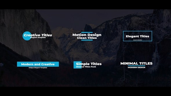 Videohive Clean Titles For After Effects Titles template preview