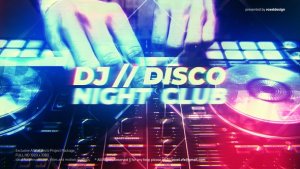 Videohive DJ Disco Night Club Intro Video Displays template preview