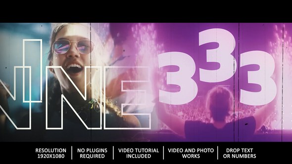 Videohive Countdown Party Video Displays template preview
