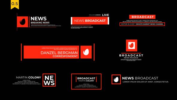 Videohive News Lower Thirds V.5 Elements template preview