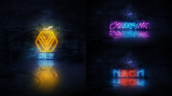 Videohive Neon Logo Reveal 22912859 Logo Stings template preview