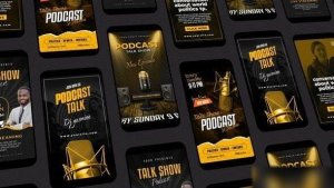 Videohive Podcast Instagram Reels Openers template preview