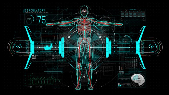 Videohive HUD Info Medical 6 Elements template preview