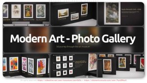 Videohive Modern Art Photo Gallery Video Displays template preview