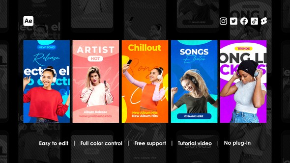 Videohive Music Club Instagram Reels Product Promo template preview