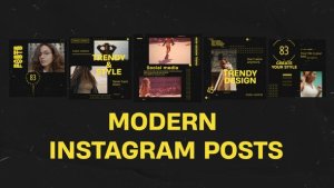 Videohive Modern Instagram Posts Openers template preview