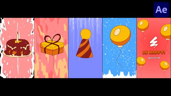 Videohive Vertical Festive Morphing Logo for After Effects Logo Stings template preview