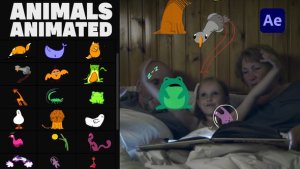 Videohive Animals Animated Stickers Pack | After Effects Elements template preview