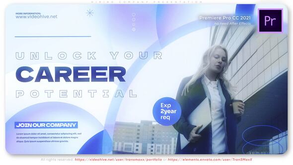 Hiring Company Presentation Premiere Pro template preview