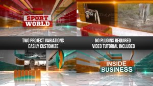 Corporate Business & Sports Show Intro Video Displays template preview