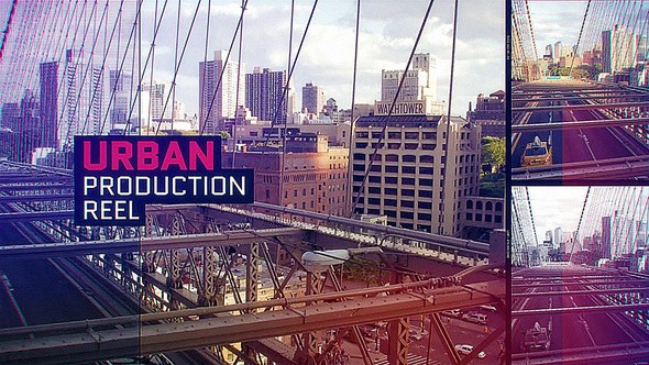 Videohive Urban Production Reel Video Displays template preview