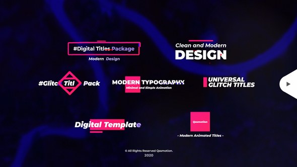 Videohive Glitch Titles Kit Titles template preview