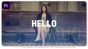 Hello World Multimedia Opener Premiere Pro template preview