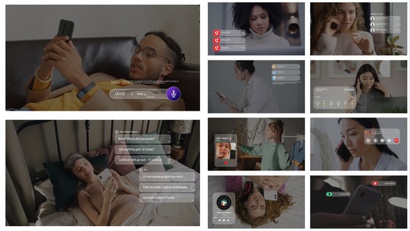 Videohive Glassmorph mobile phone Elements template preview